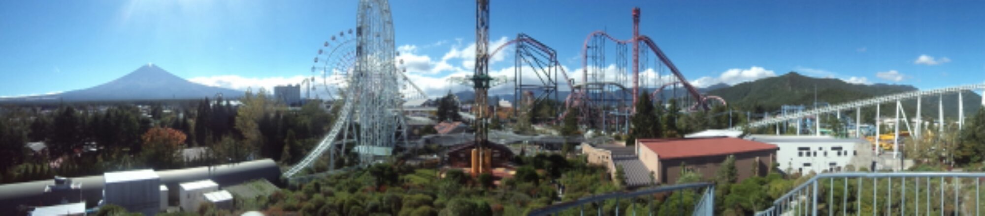 Fuji-Q - Vista panorâmica de cima do mirante do parque