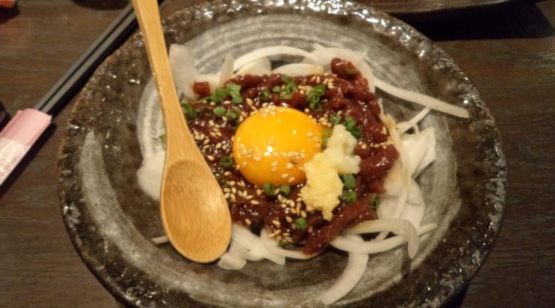 Sashimi de Cavalo. Prato típico no Japão.