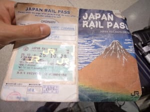JR Pass surrado no final da Viagem no Japão