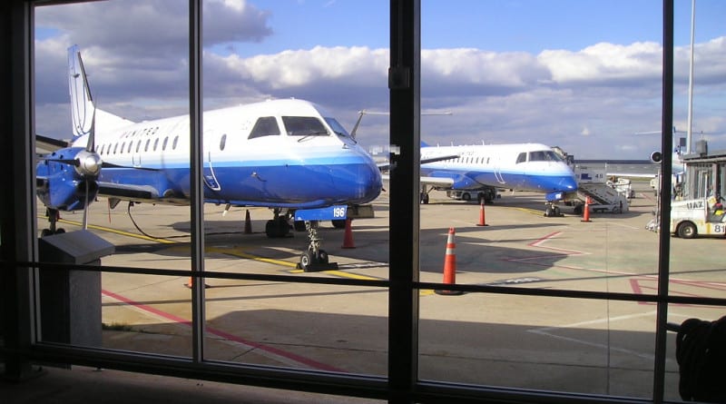 Aviãozinho que me levou até Myrtle Beach, a partir do Dulles International Airport (IAD)