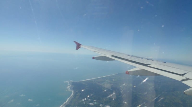 Sobrevoando o litoral da Costa Rica