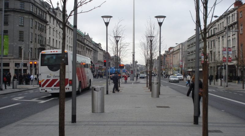 Spire e O Connell street, simbolos do centro de Dublin, Irlanda